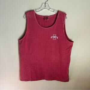 Comfort Colors Light Red Iowa State University Crewneck Tank Top Size Large